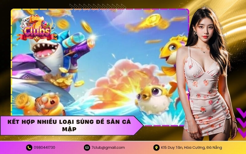 Kết hợp nhiều loại súng để săn cá mập