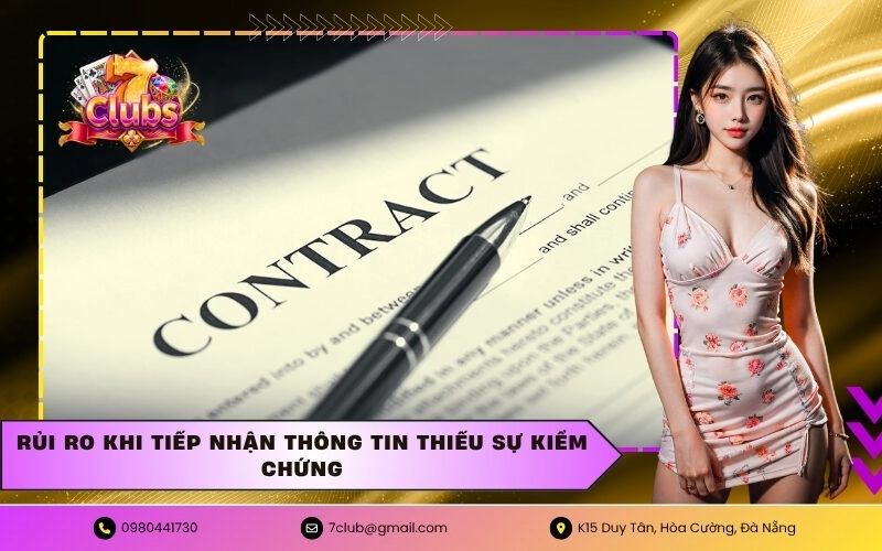 Rủi Ro Khi Tiếp Nhận Thông Tin Thiếu Sự Kiểm Chứng